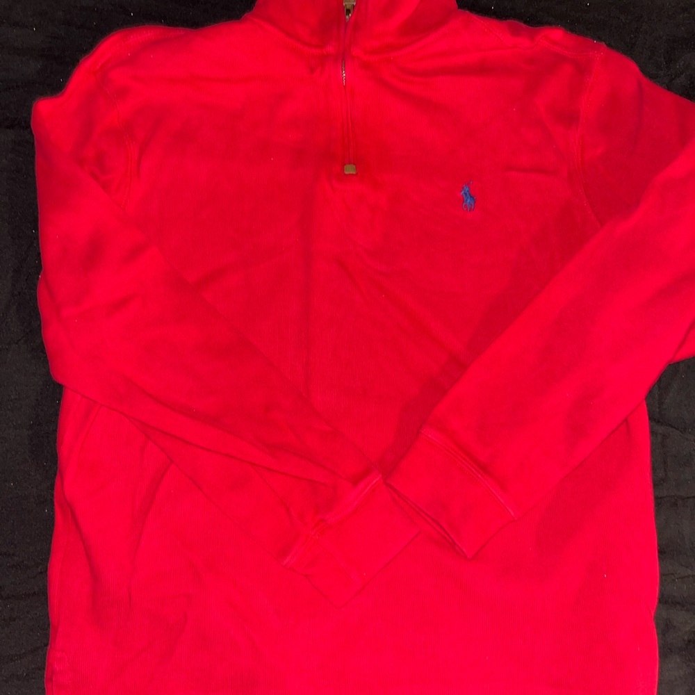 Polo Ralph Lauren Red Pullover with Blue Logo